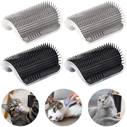 Cat Self Groomer Arch Self Cleaning Slicker Brush Upgraded Cat Brushes Wall Corner For Shedding Grooming, Softer Massager Comb Interactive Toy For Short Long Haired Dog Kitten Puppy